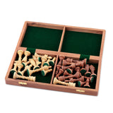 Handmade Wood Travel Chess Set for the Game of Kings