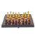 Red and Yellow Leather Travel Chess Set - Hand made in Ghana