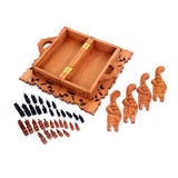 Wood Sculpted Story of Rama - Chess Set