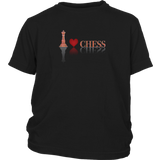 I heart Chess - I love Chess plaid reflective design - Youth T-Shirt