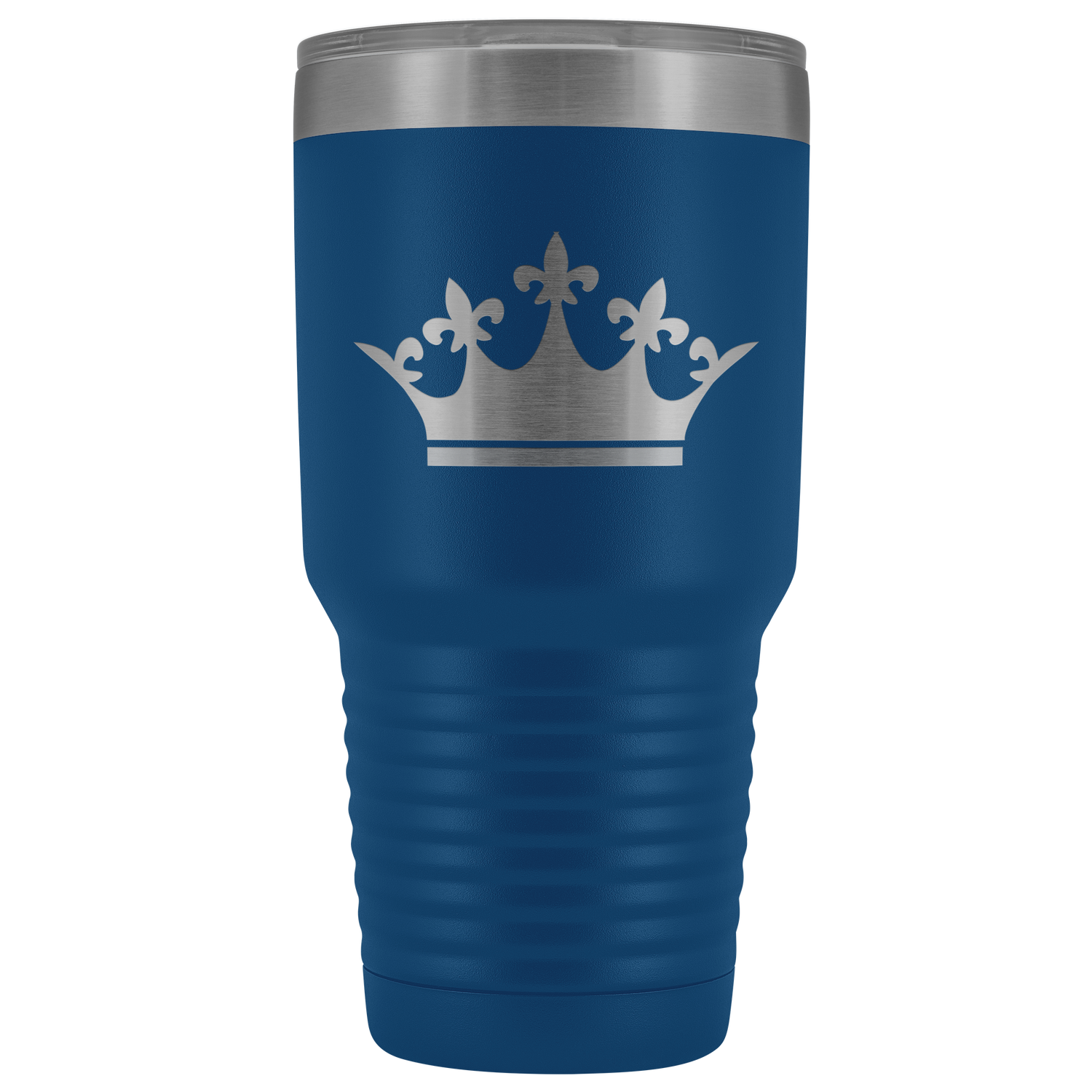 Laser etched Queen Tiara 30 Ounce stainless steel Vacuum insulated hot and cold beverage Tumbler