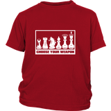 Choose your weapon - youth chess T-shirt