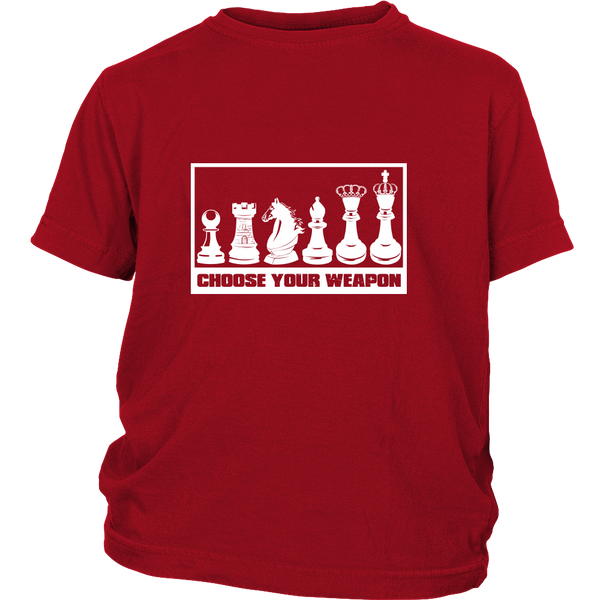 Choose your weapon - youth chess T-shirt