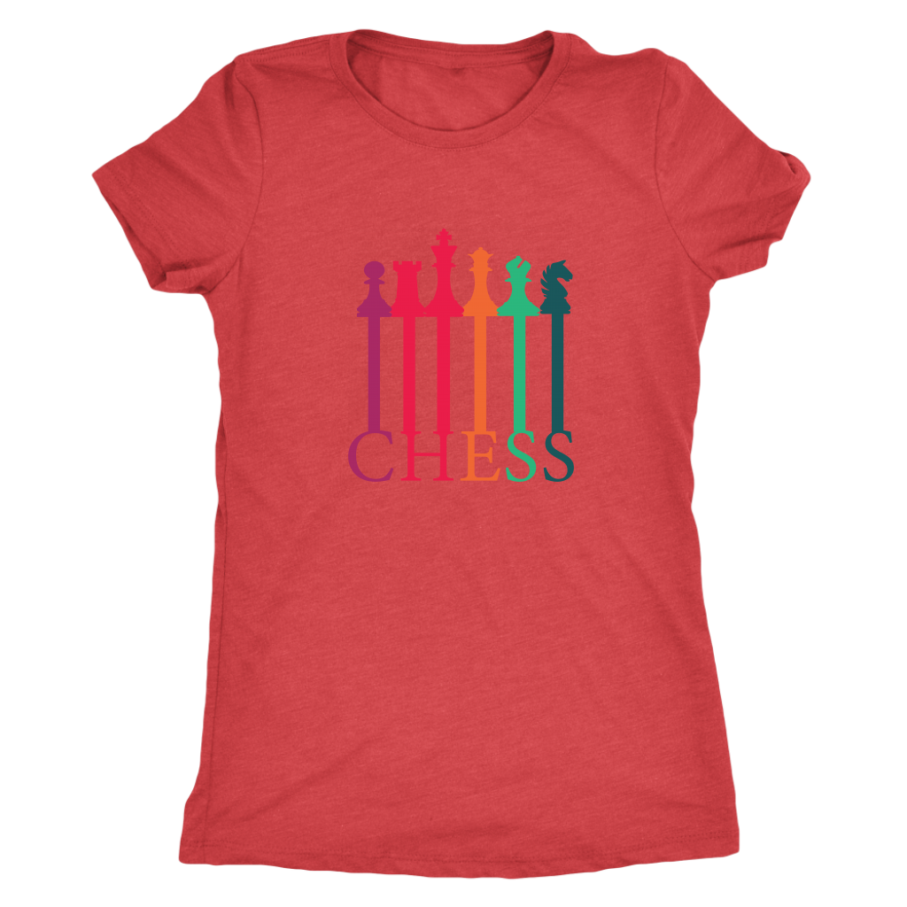 Chess connecting Pieces spectrum - Triblend T-Shirt