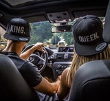 KING and QUEEN Embroidery Snapback Hat Acrylic Baseball Sports Cap