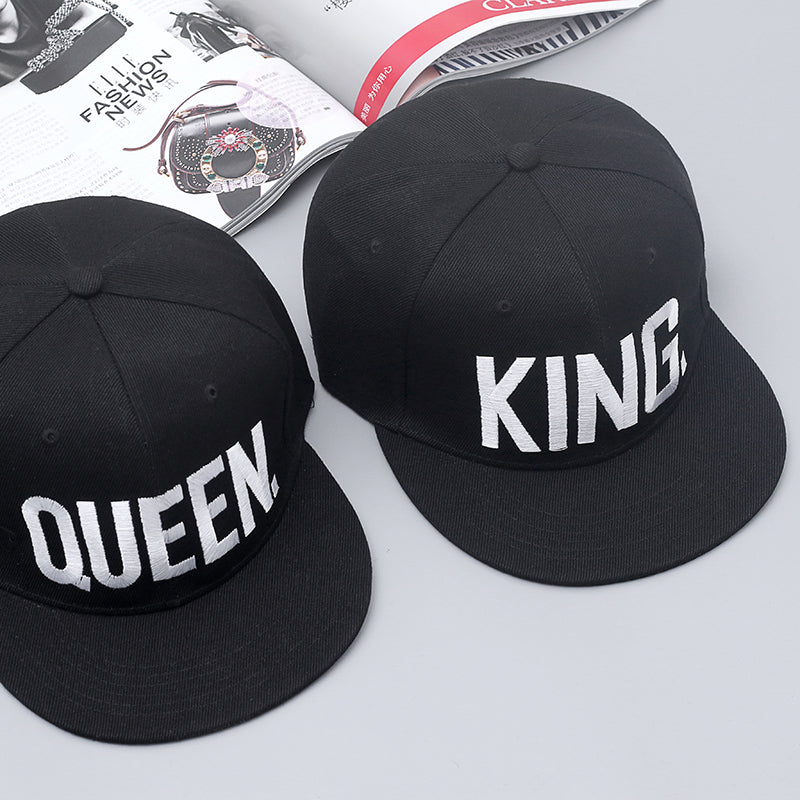 KING and QUEEN Embroidery Snapback Hat Acrylic Baseball Sports Cap