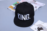 KING and QUEEN Embroidery Snapback Hat Acrylic Baseball Sports Cap