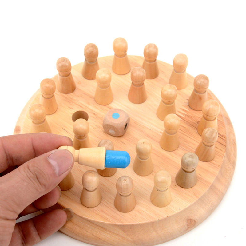Kids Wooden Memory Match Stick Chess Game Toy Kids Montessori Educational Block