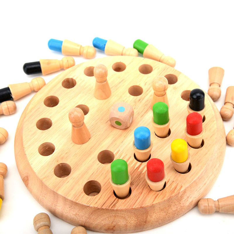 Kids Wooden Memory Match Stick Chess Game Toy Kids Montessori Educational Block