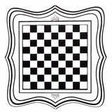 60x60cm PVC Vinyl Black International Chess Board Tea Table Glass Desk Sticker