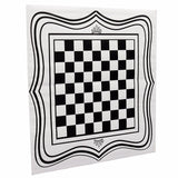 60x60cm PVC Vinyl Black International Chess Board Tea Table Glass Desk Sticker