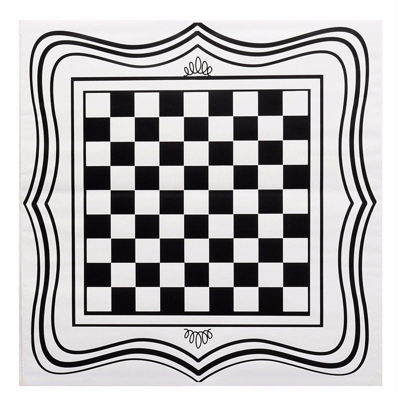 60x60cm PVC Vinyl Black International Chess Board Tea Table Glass Desk Sticker
