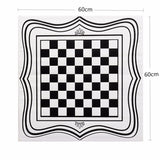 60x60cm PVC Vinyl Black International Chess Board Tea Table Glass Desk Sticker