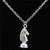 Vintage Silver Chess Necklace with Pendant