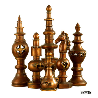 European style   luxury hotel / living room set six Home Furnishing yazun chess art decoration