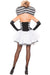 Three-piece Black And White Heart Printed Adult Make Up Costumes