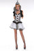 Three-piece Black And White Heart Printed Adult Make Up Costumes