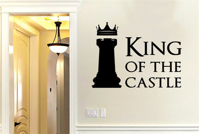 King Of The Castle Chess Piece Vinyl Wall Decal Kids room Sticker Wall Art Home Decor