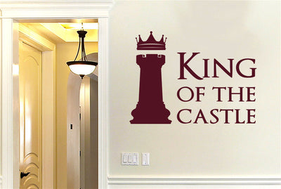 King Of The Castle Chess Piece Vinyl Wall Decal Kids room Sticker Wall Art Home Decor