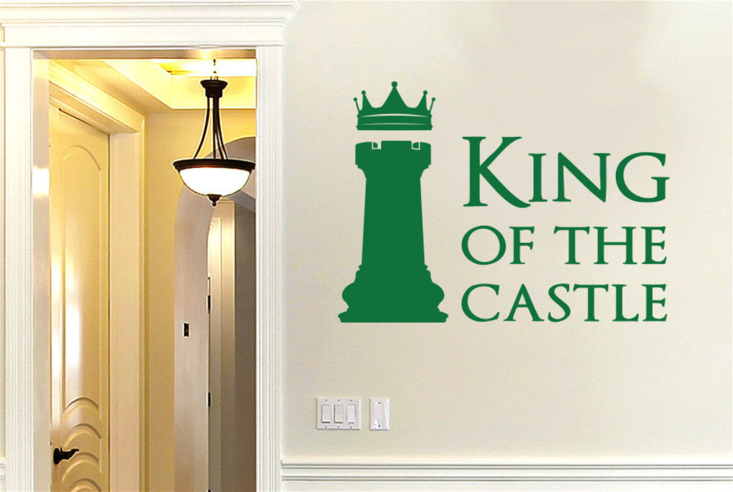 King Of The Castle Chess Piece Vinyl Wall Decal Kids room Sticker Wall Art Home Decor