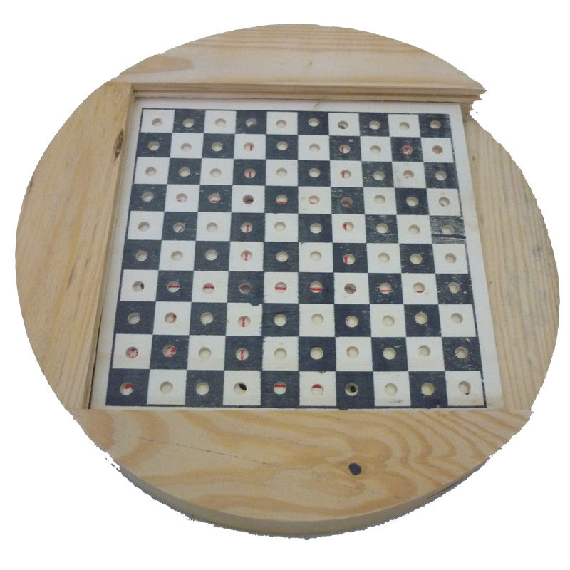 Creative 5-in-1 Wooden Checkers Flight Chess Toys Board Game