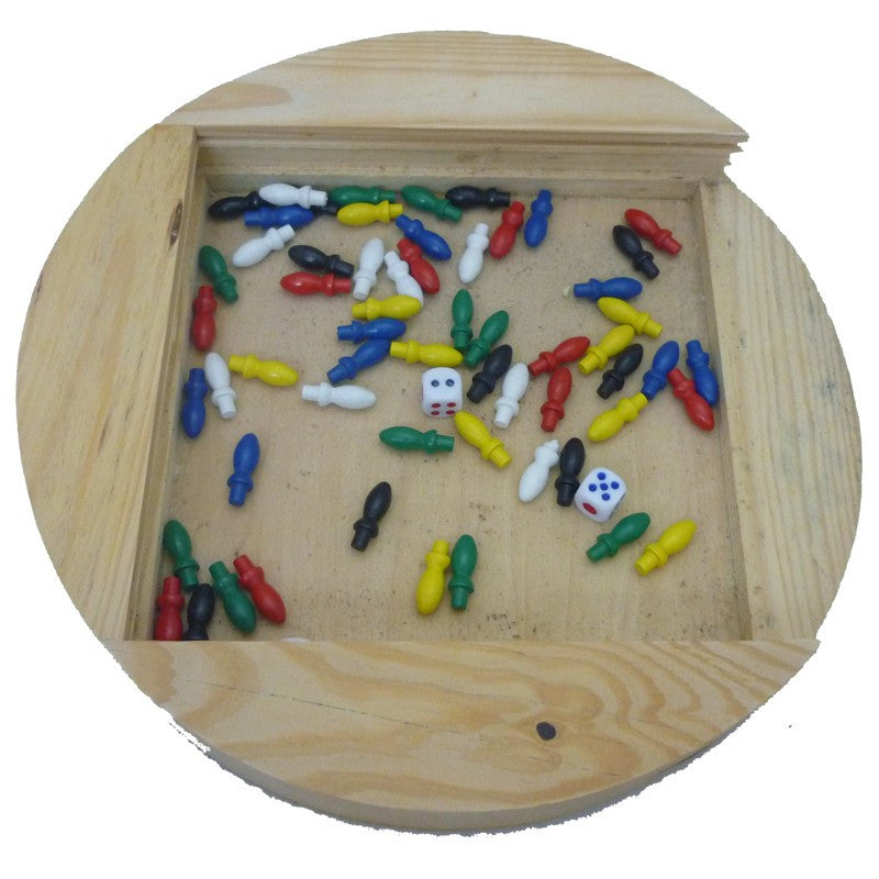 Creative 5-in-1 Wooden Checkers Flight Chess Toys Board Game