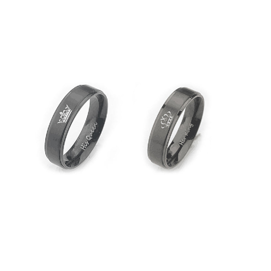Matching Black Wedding Bands Couple Promise Rings – Findurings