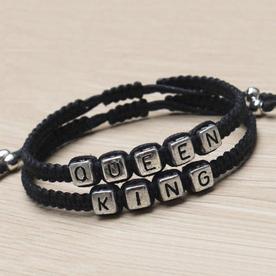 Handmade Couples Bracelets set - King and Queen Gift Bracelets
