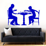 Dad and Son playing chess Wall Sticker