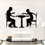 Dad and Son playing chess Wall Sticker