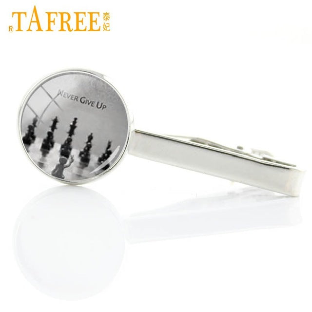 Vintage I Love chess tie clip / pin dress acessories