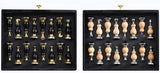 Exquisite Metal and wood Chess Set with builtin storage