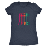 Chess connecting Pieces spectrum - Triblend T-Shirt