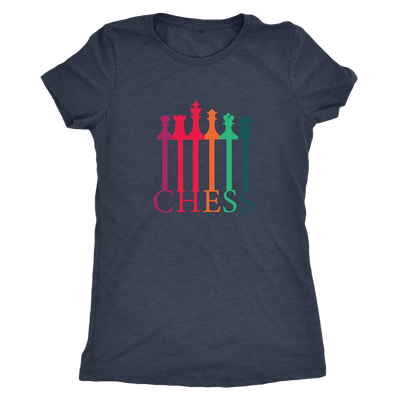 Chess connecting Pieces spectrum - Triblend T-Shirt