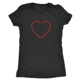 Heart made of chess pieces  - Triblend T-Shirt