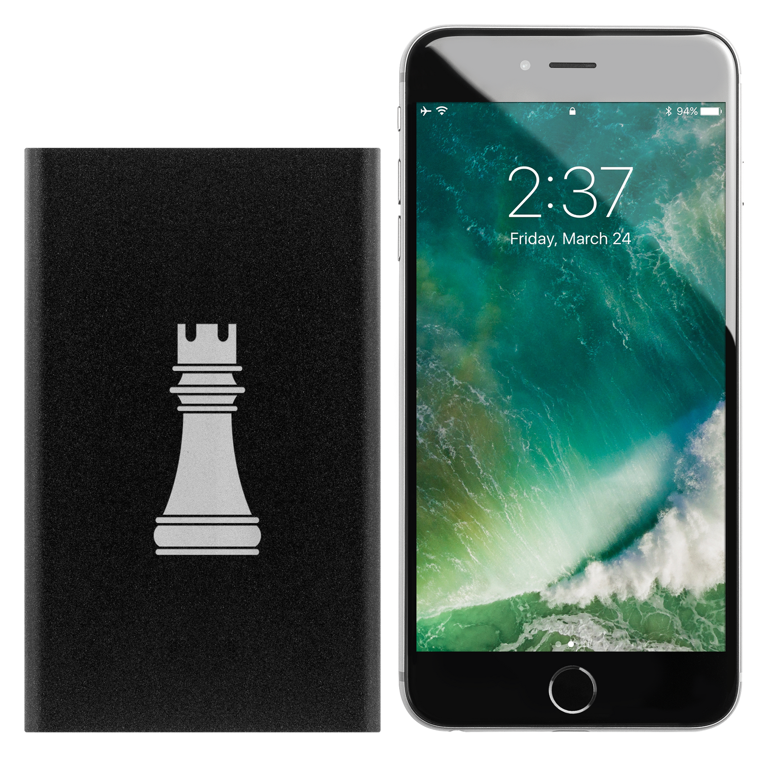 Chess Rook laser etched Lithium-Ion power bank
