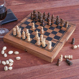 Raintree Wood Chess and Backgammon Handmade Game