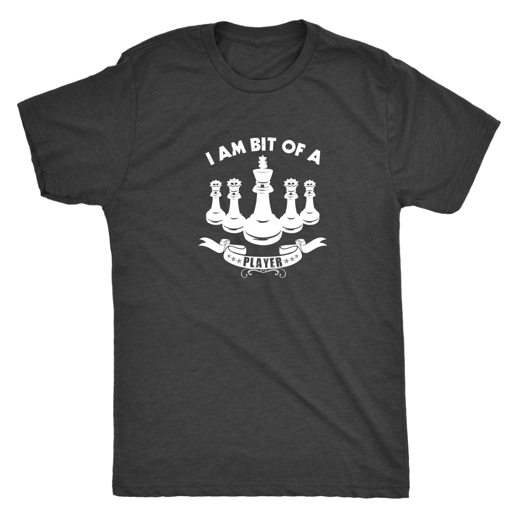 I am bit of a player - Chess King and Queens - Mens Triblend T-Shirt