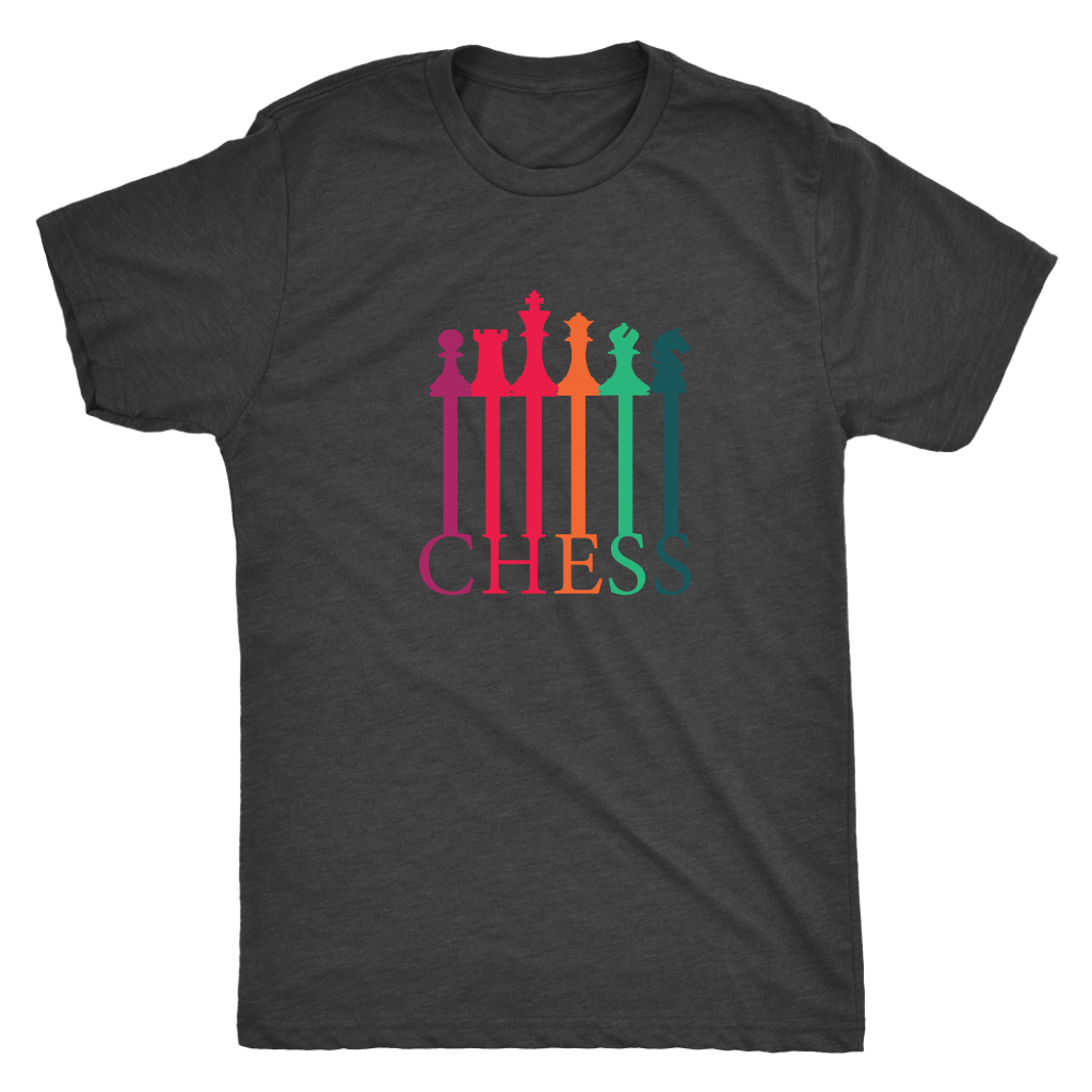 Chess connecting Pieces spectrum - Triblend T-Shirt