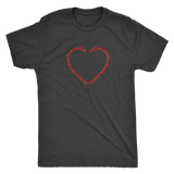 Heart made of chess pieces  - Triblend T-Shirt