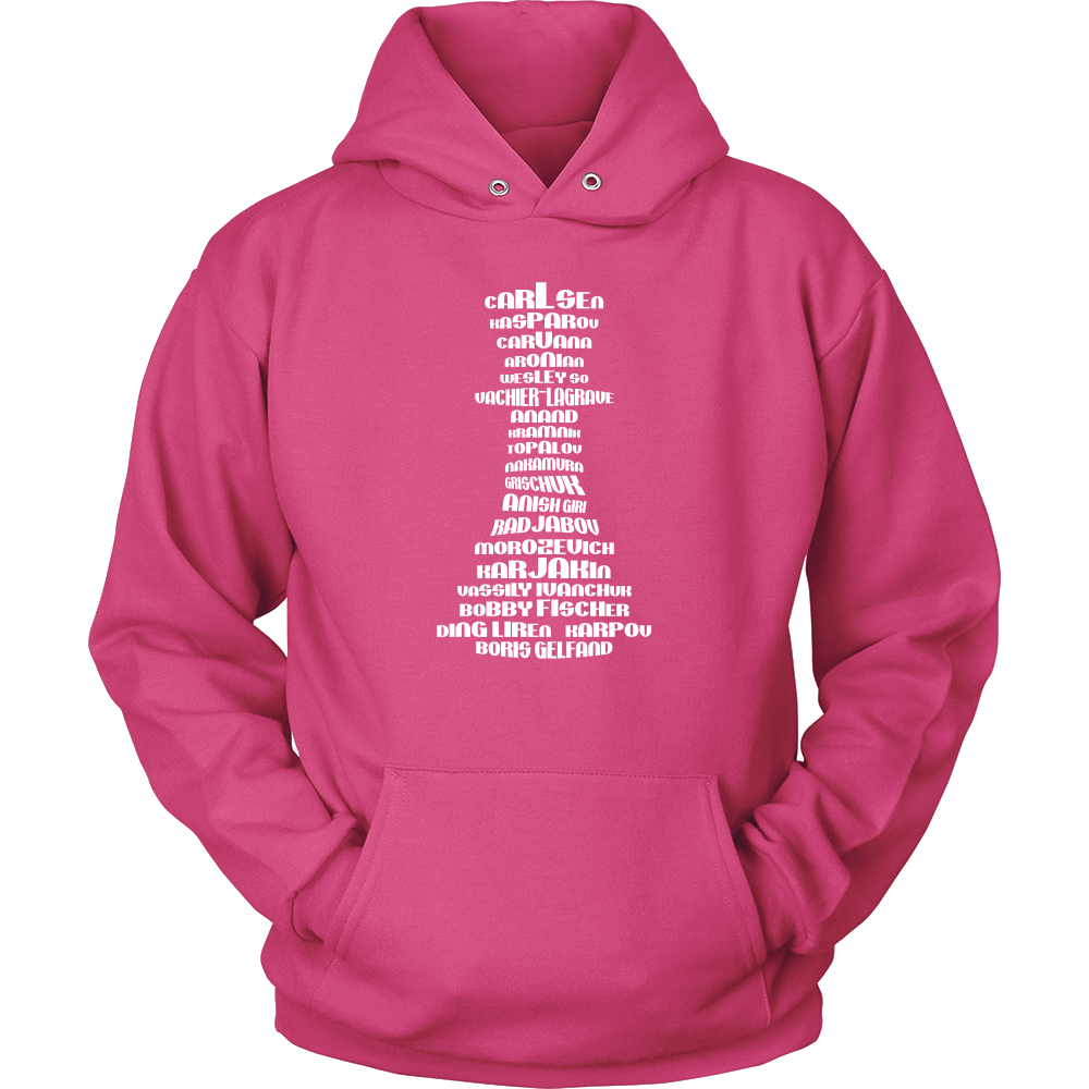 Top 20 chess players - Chess Queen Piece - Unisex Hoodie