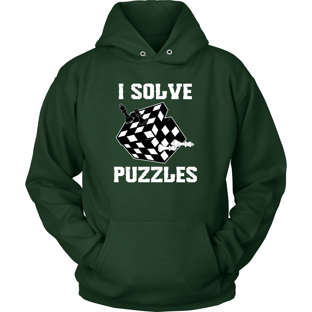 I Solve Puzzles - Rubick's Cube and Chess - Unisex Hoodie