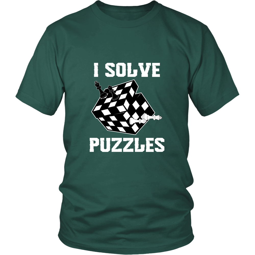 I Solve Puzzles - Rubick's Cube and Chess - Unisex T-Shirt