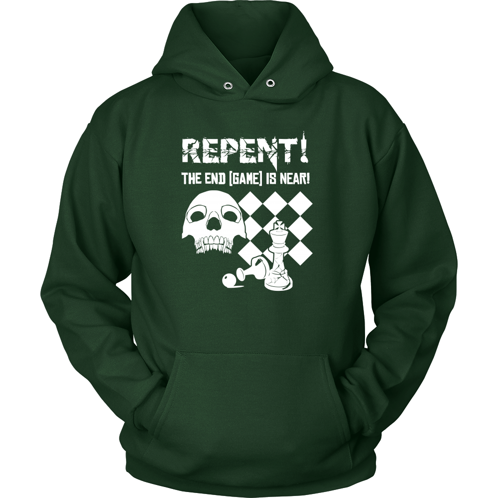 Repent! The end game is near - Unisex Chess Hoodie
