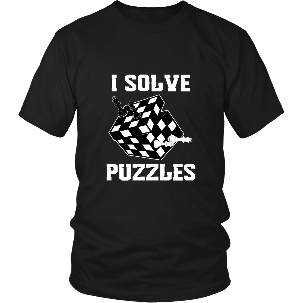 I Solve Puzzles - Rubick's Cube and Chess - Unisex T-Shirt