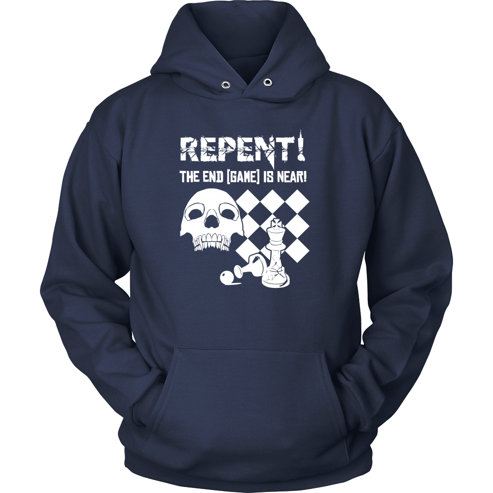 Repent! The end game is near - Unisex Chess Hoodie