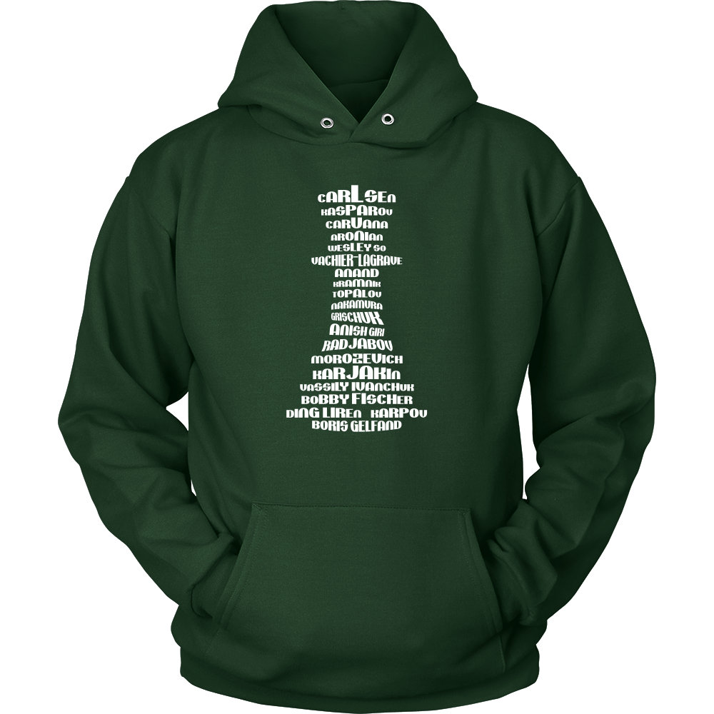 Top 20 chess players - Chess Queen Piece - Unisex Hoodie