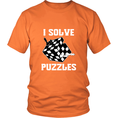 I Solve Puzzles - Rubick's Cube and Chess - Unisex T-Shirt