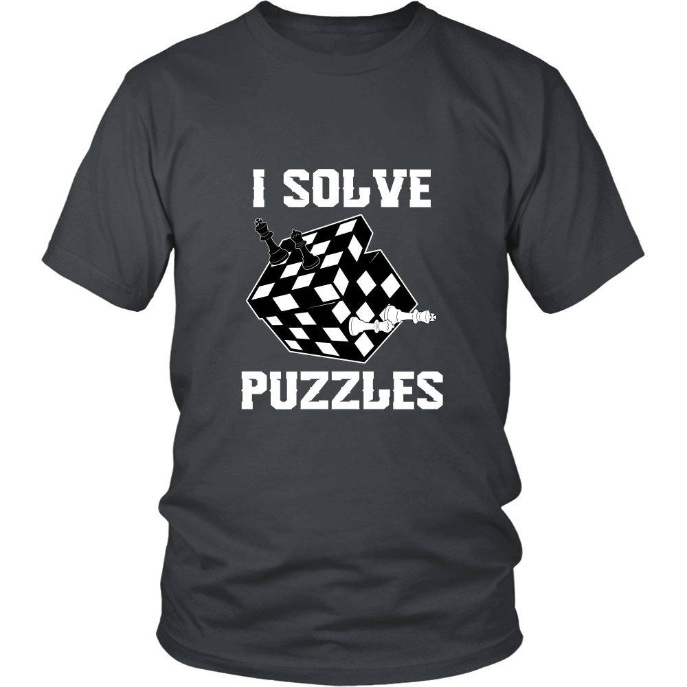 I Solve Puzzles - Rubick's Cube and Chess - Unisex T-Shirt