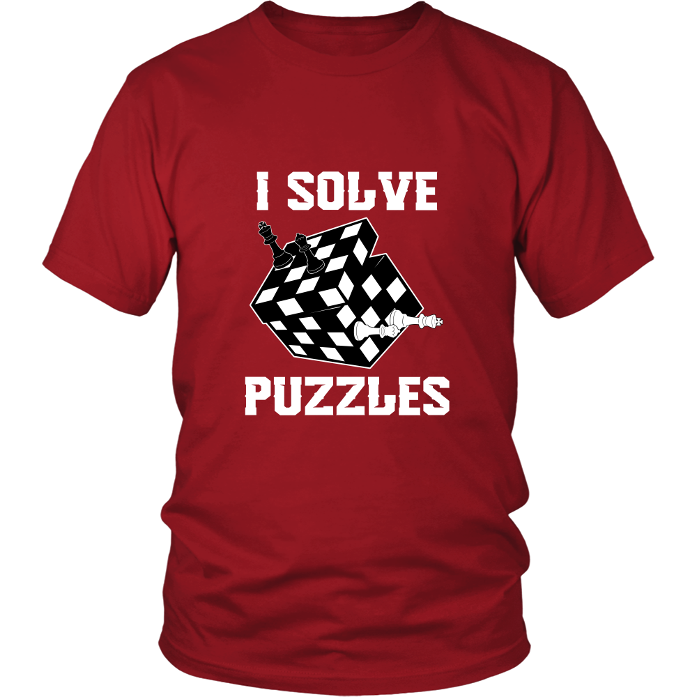 I Solve Puzzles - Rubick's Cube and Chess - Unisex T-Shirt